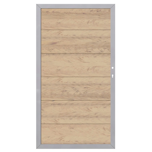 Tor »Design WPC Alu«, BxH: 98 x 180 cm, Holz-Polymer-Werkstoffe (WPC)