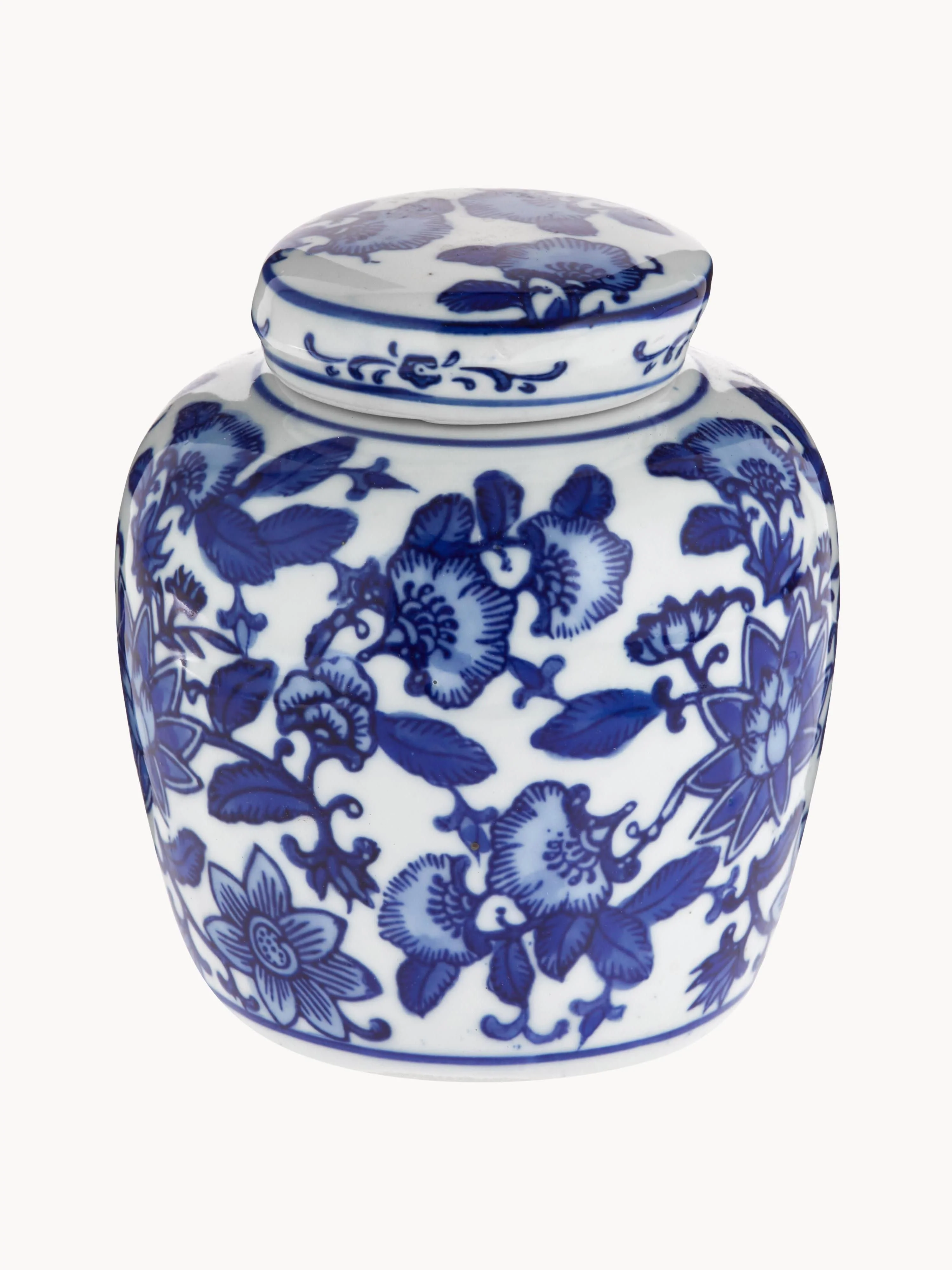 Kleine Deckelvase Annabelle aus Porzellan, H 13 cm