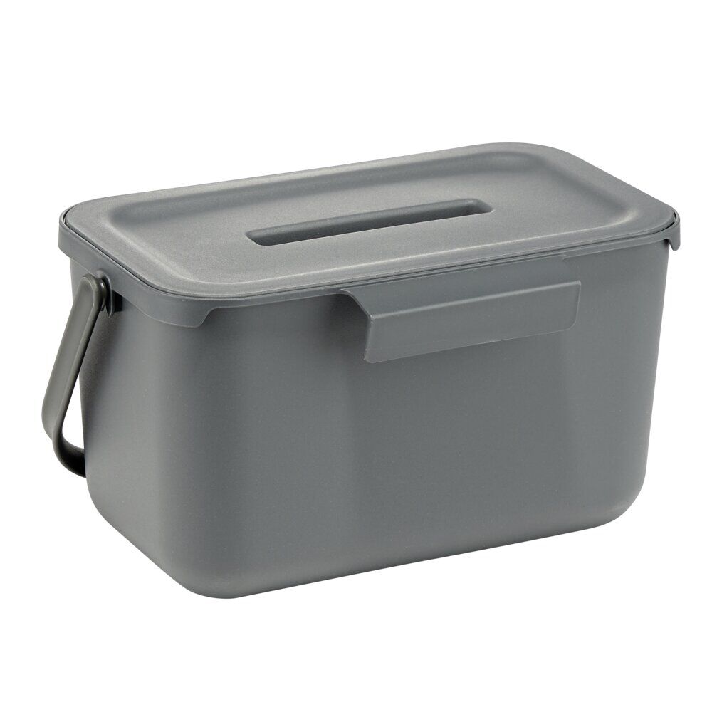 Poubelle compost de porte 4L plastique gris 25,5x16,5xH14cm