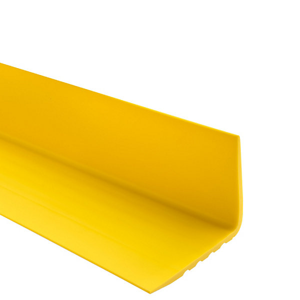 Nez de marche PVC 52x40mm, QUEST, profilé d'escalier RGP, antidérapant, d'escalier-protection, jaune, 1.5m