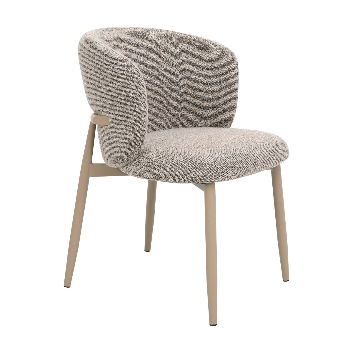 DÉJA Living Eetkamerstoel Varde - Stof - Taupe/Beige - Set van 2