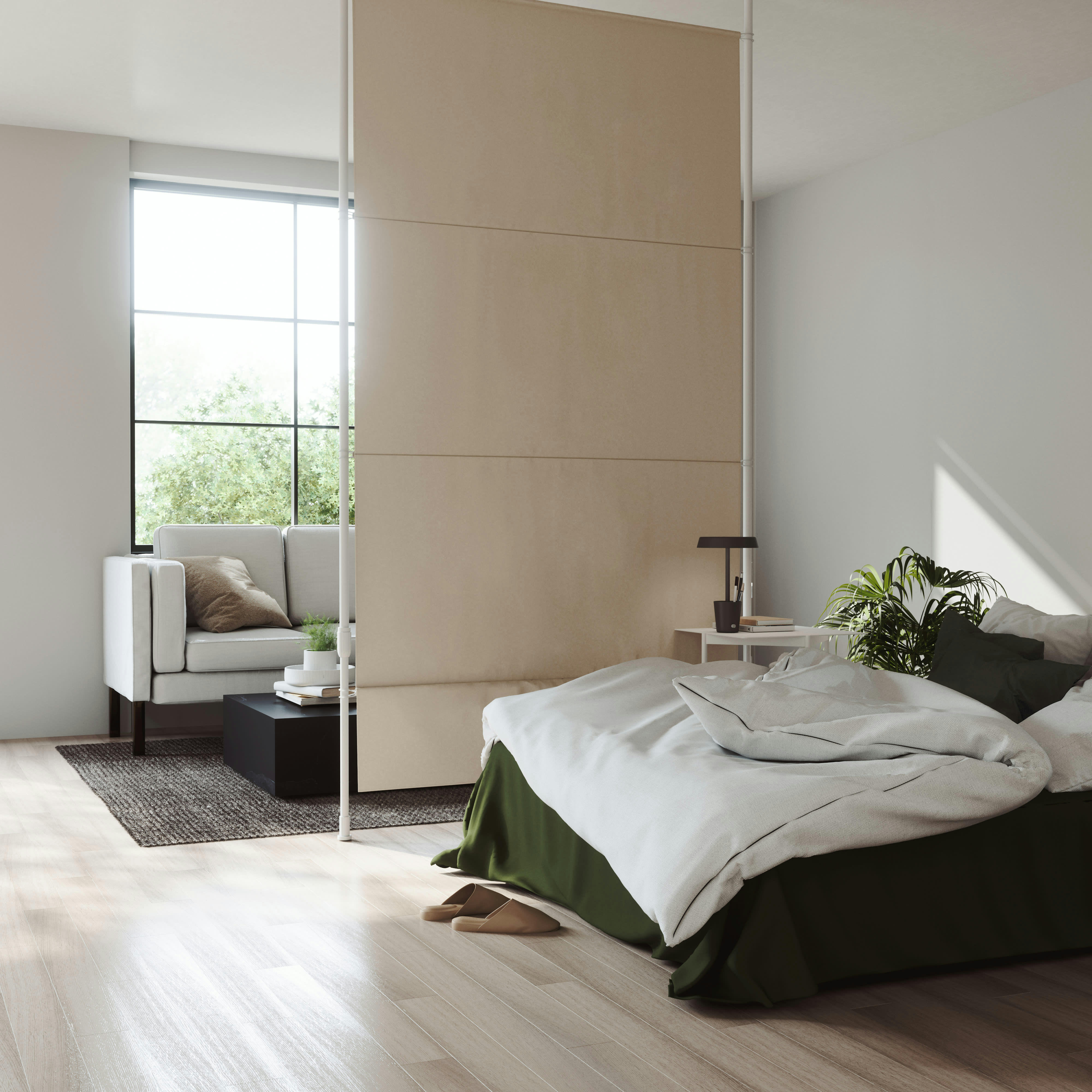 ANYWHERE - Séparateur de pièce beige 305x127cm