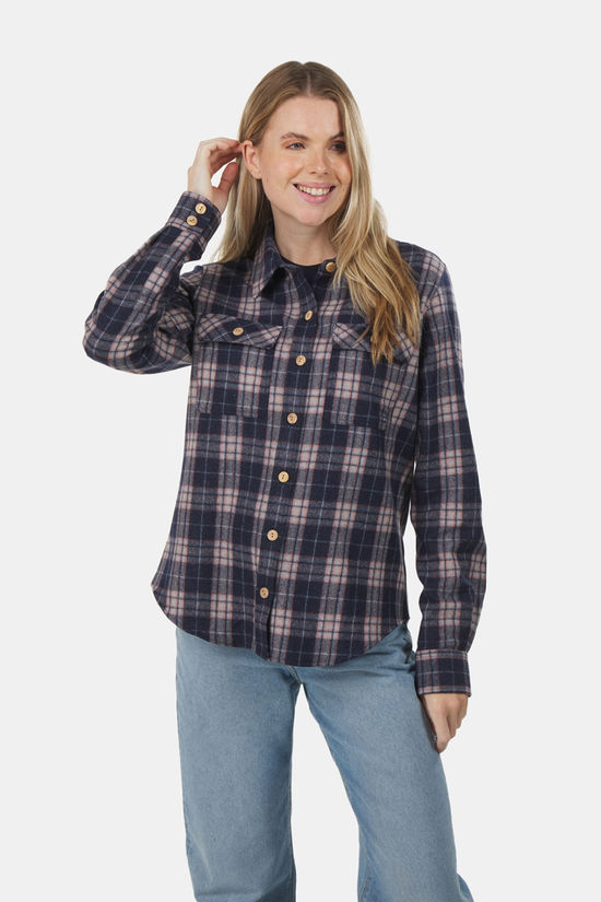 Buitenmens Flannel Melton Ruit Blouse Dames