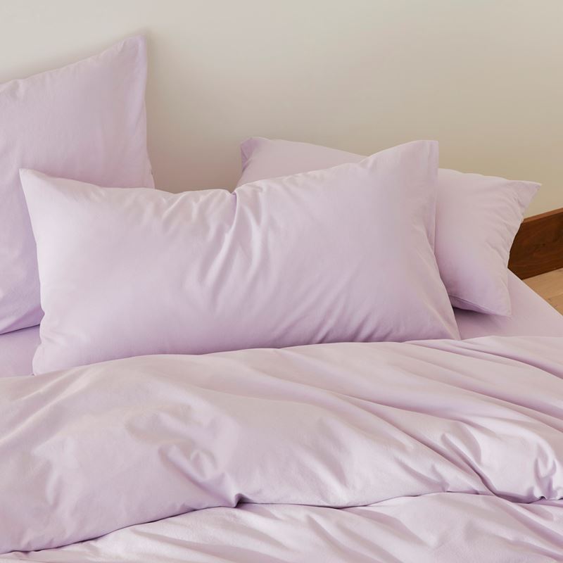 Stonewashed Cotton Lilac Pillowcases
