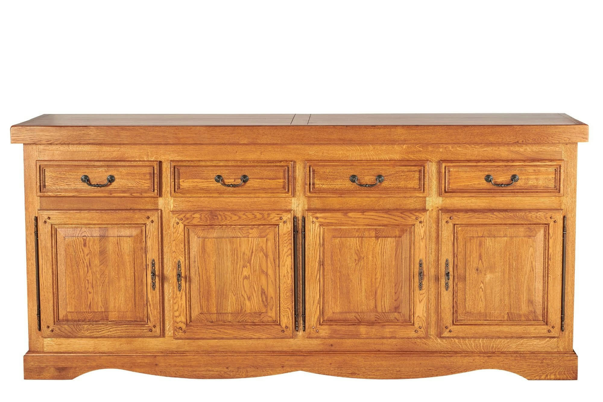 LA BRESSE - Bahut en chêne massif 4 portes et 4 tiroirs