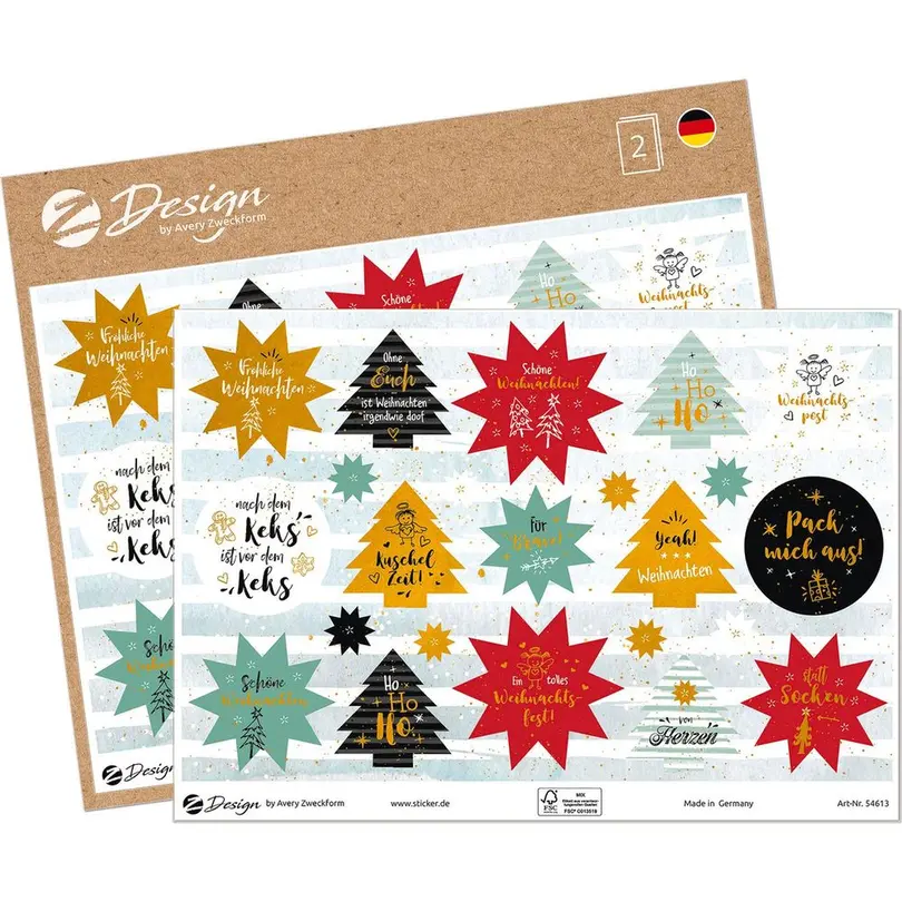 Sticker 2er-Set Christmas