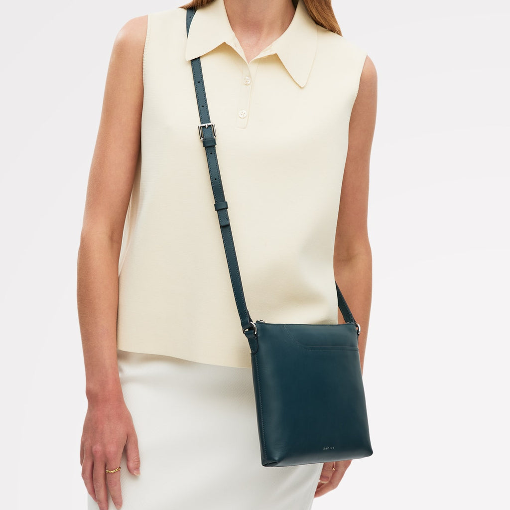 Pockets - Small Ziptop North-South Cross Body Bag