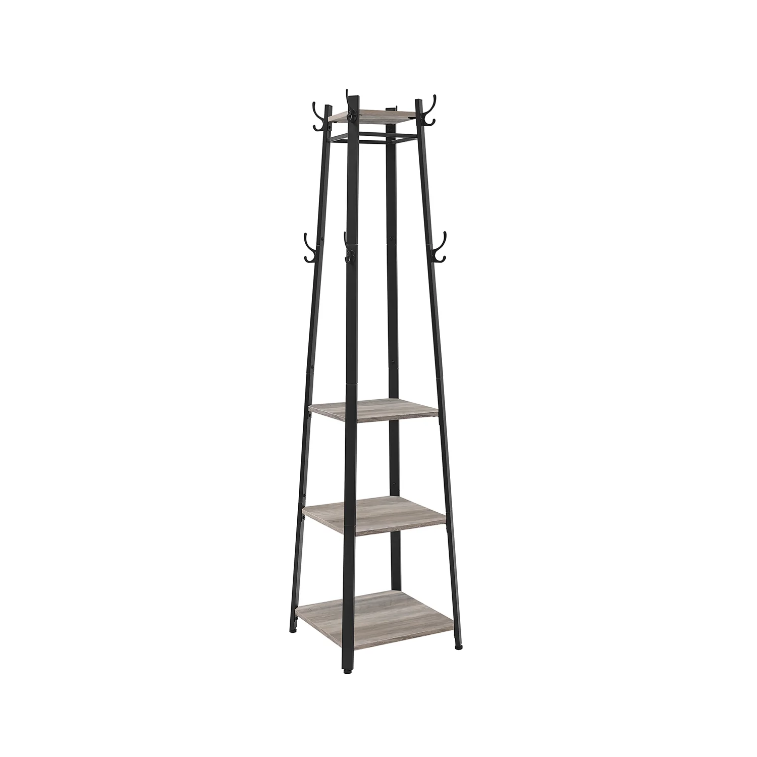 Portant à vêtements avec étagère à 3 niveaux