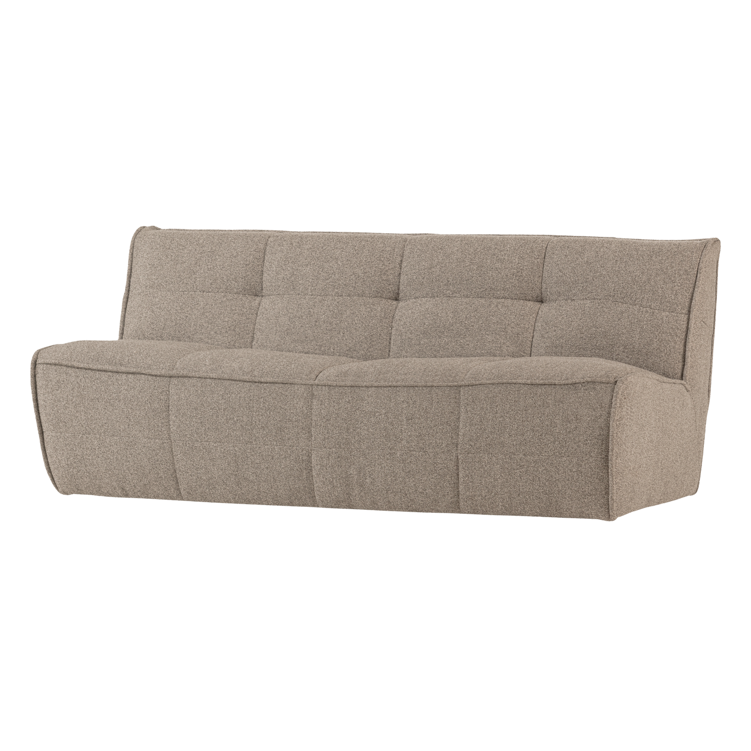 vtwonen Cluster 3-Zits Bank - Bouclé - Khaki Bruin - 81x204x91