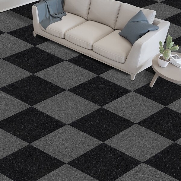 Achim Nexus 19.7x19.7 Self Adhesive Carpet Floor Tile - 12 Tiles/32.3 sq Ft. - Smoke