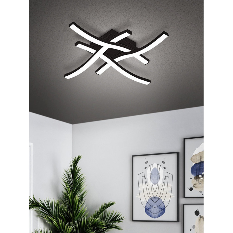 Plafonnier LED Cabezas noir blanc chaud 2480 lm 18,8 W EGLO