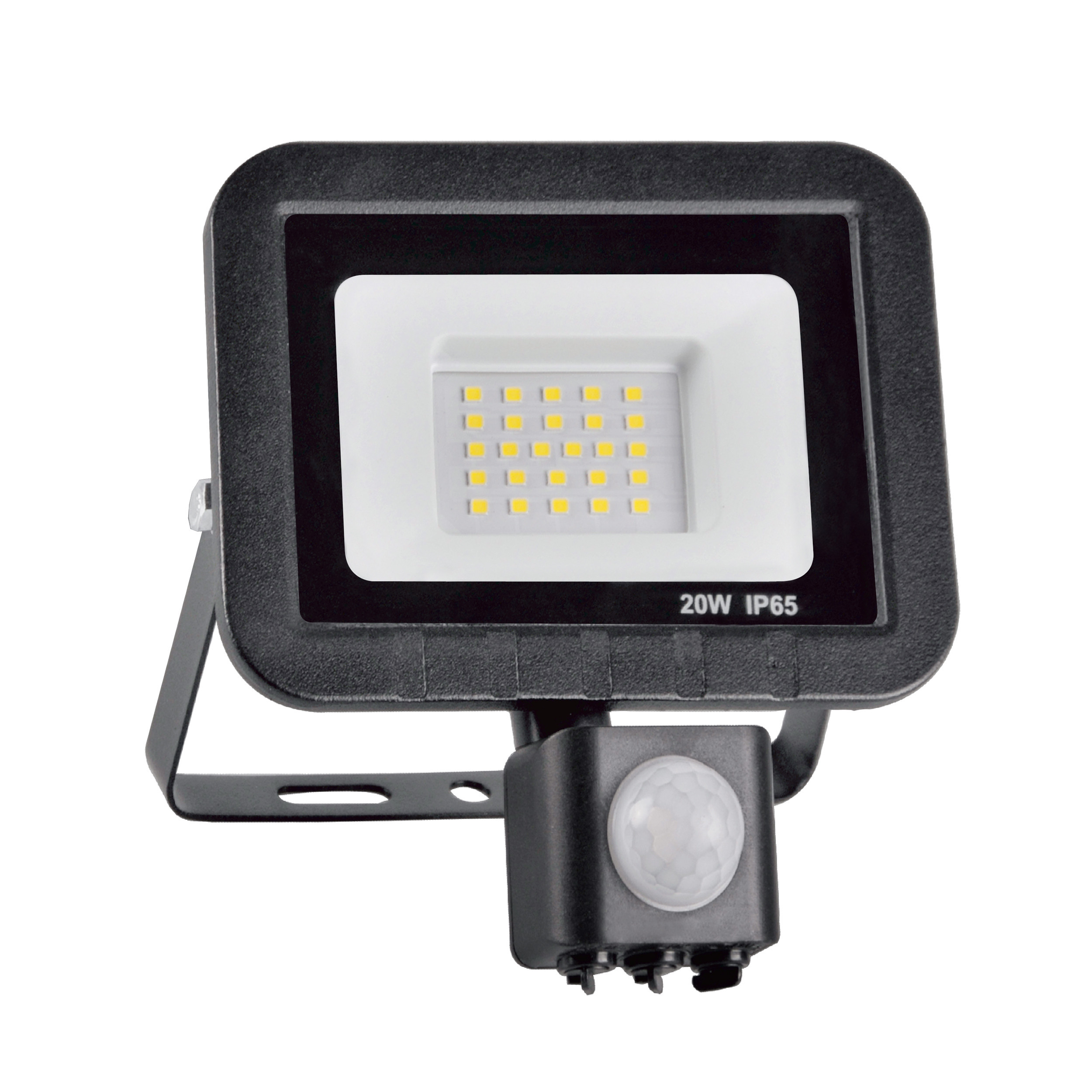 Naświetlacz LF z czujnikiem czarny LED 20W 1700lm biały zimny IP65 Polux