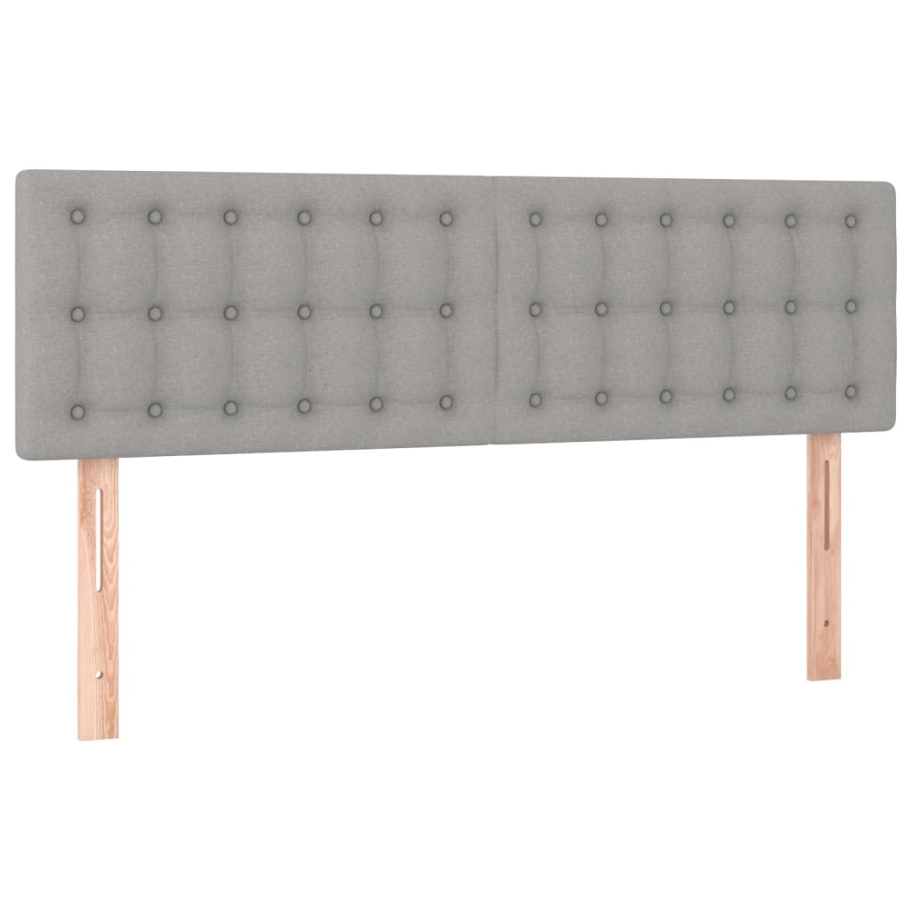 Wezgłowie Szary 144 x 5 x 78/88 cm Tkanina vidaXL