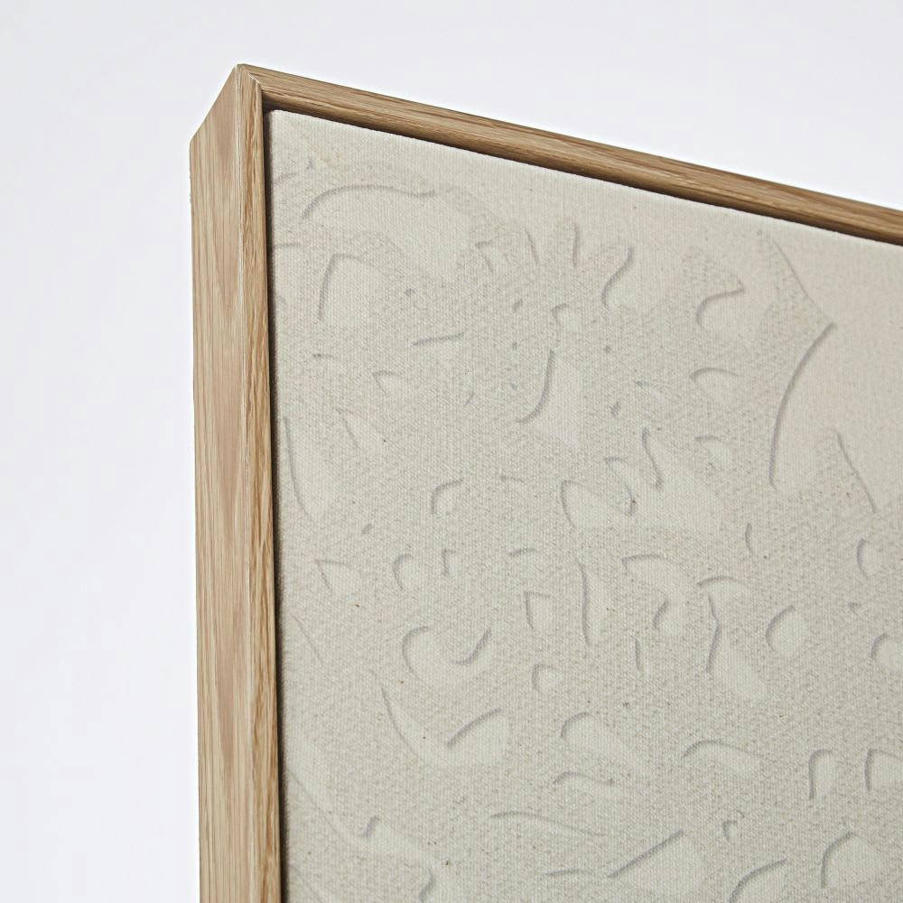 - Triptyque en toile de lin imprimé coraux 167x120