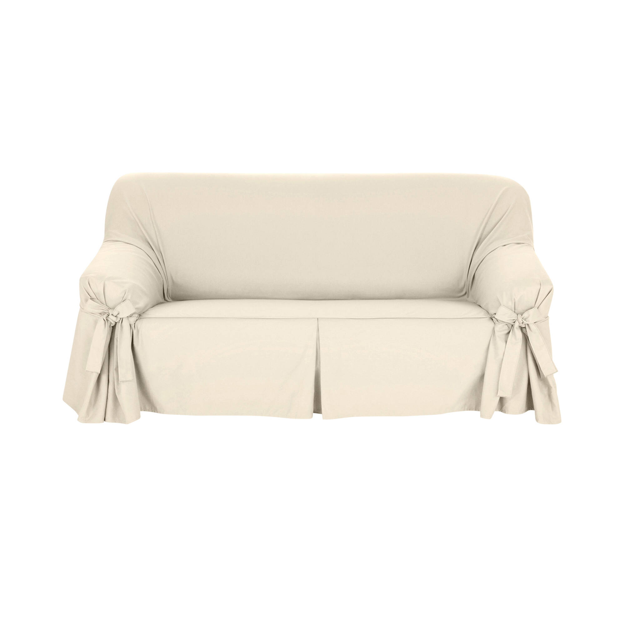 Housse bachette coton uni nouettes fauteuil canapés