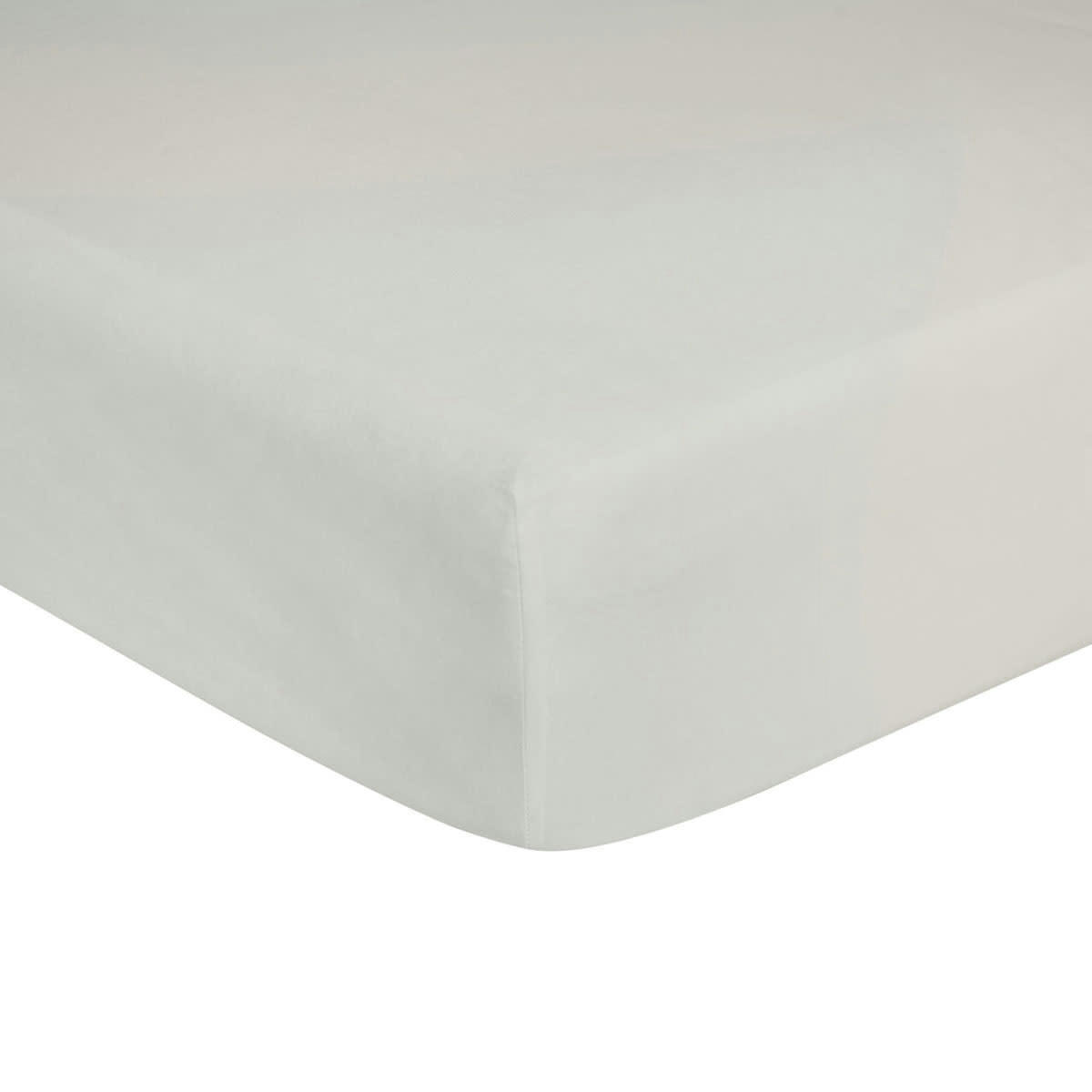 DUNE - Drap housse uni en coton beige 90x190