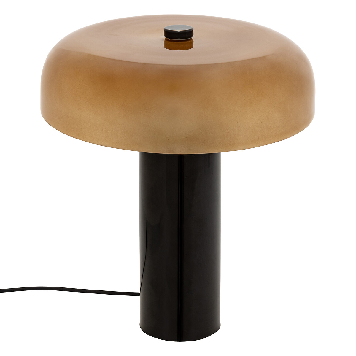 Cylindrical lamp "Jody" Glass, Amber, H.37 cm