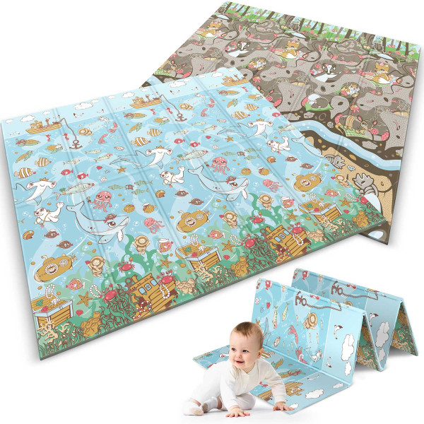 Mata piankowa edukacyjna Nukido składana dwustronna 180x200 cm 734004