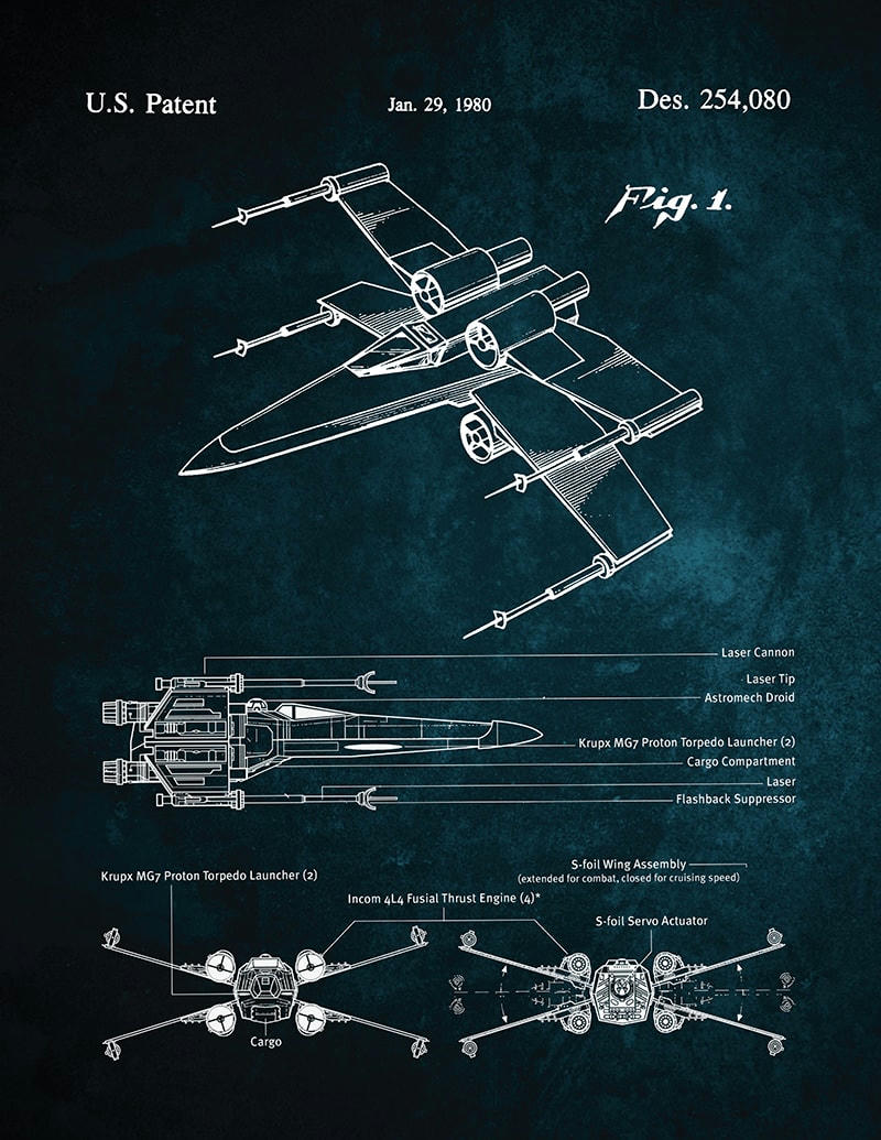 - Tableau sur toile X-wing 30x40