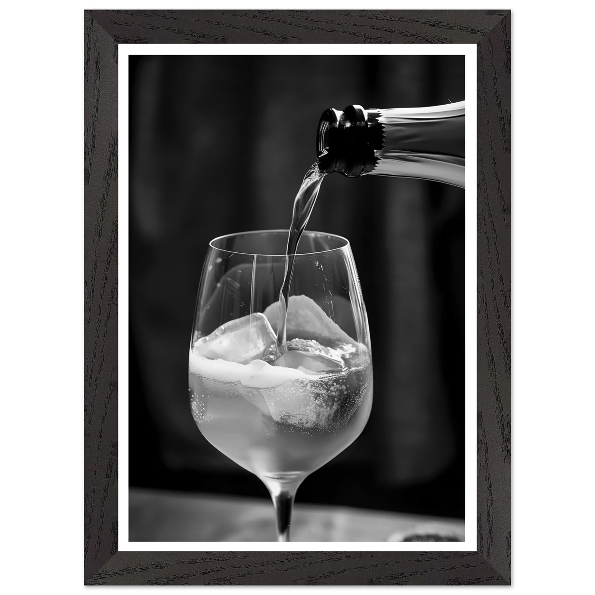 Artfulprints Poster met Lijst Aperol Spritz - Lifestyle black-white  - A4 21x29.7 cm - Zwart / Wit