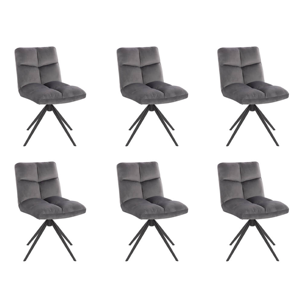 Home Deluxe Eetkamerstoel NODA Lichtgrijs Aantal: 6
