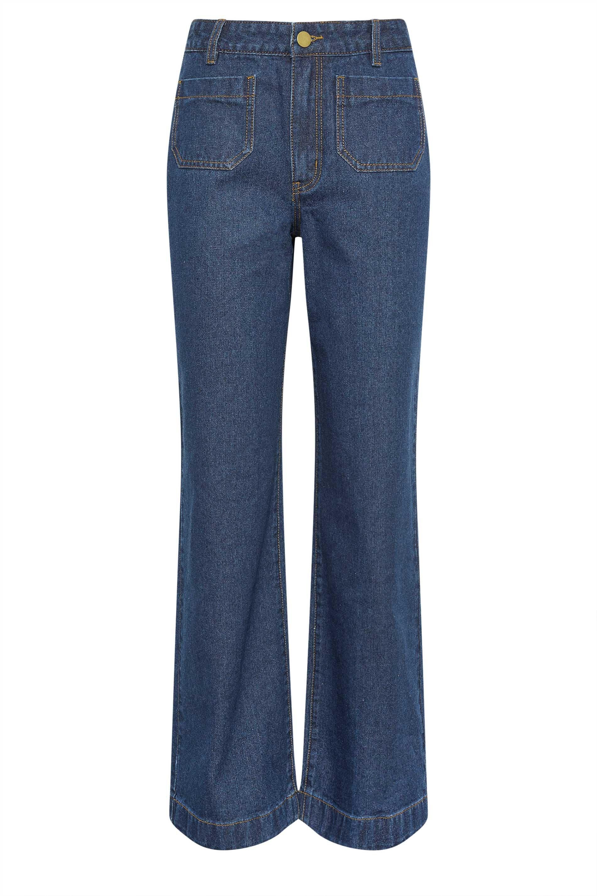 Long Tall Sally Tall Pocket Detail Wide Leg Jeans