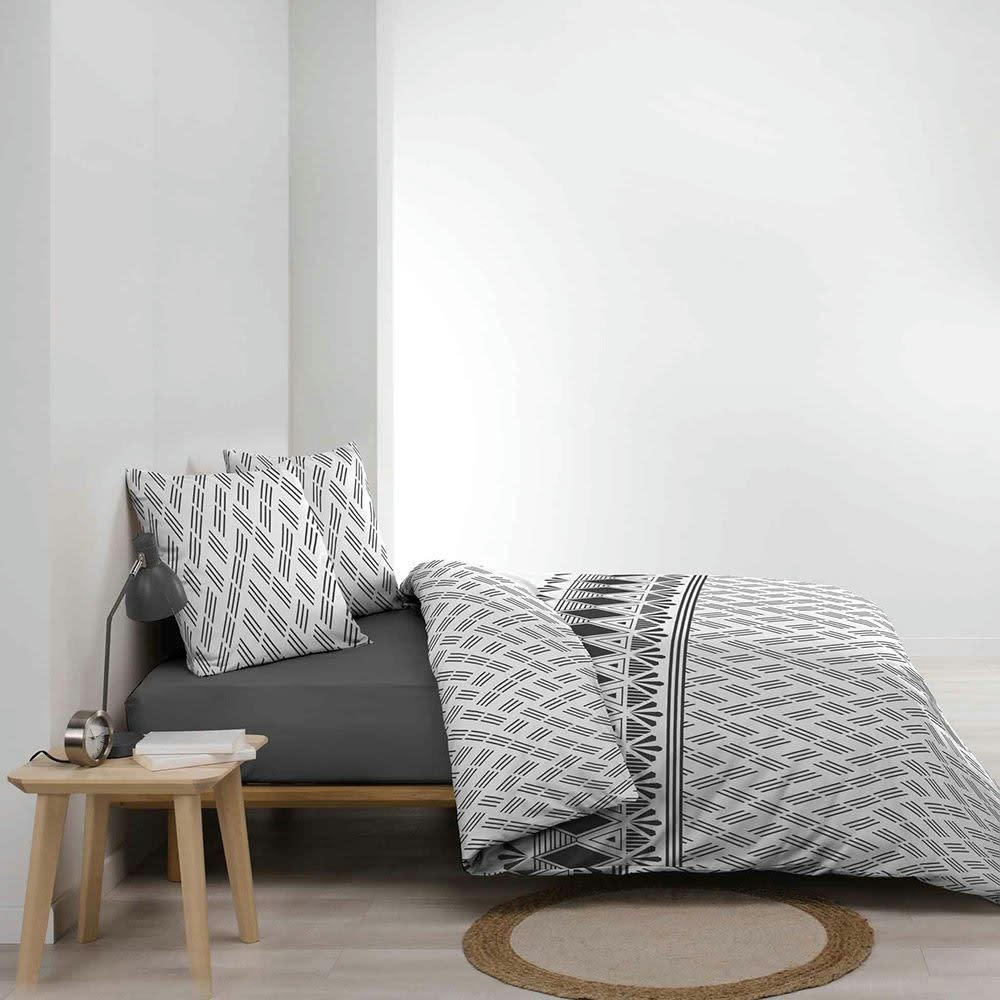 - Parure de couette 100% coton imprimée 260x240 2 taies