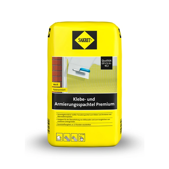 Klebe- und Armierungsspachtel Premium weiß 25 kg
