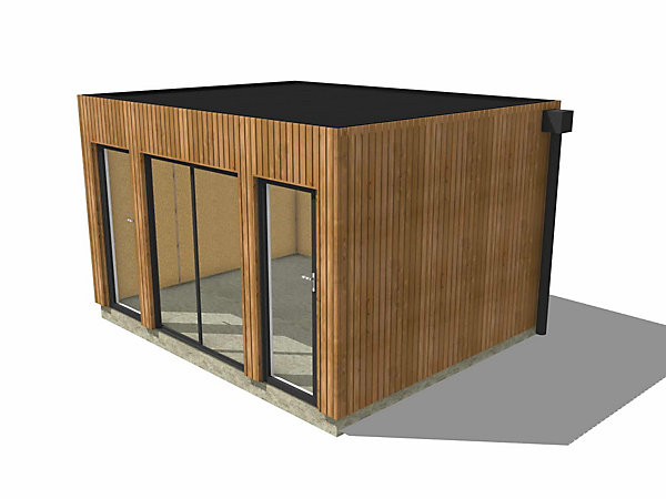 Annexe de jardin sans permis en bois 4,4 x 3,5 x 2,7 m
