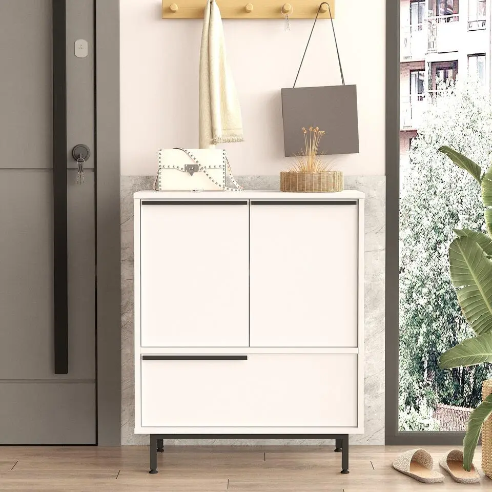 ON8C Schoenenkast - 100% MELAMINE - Wit