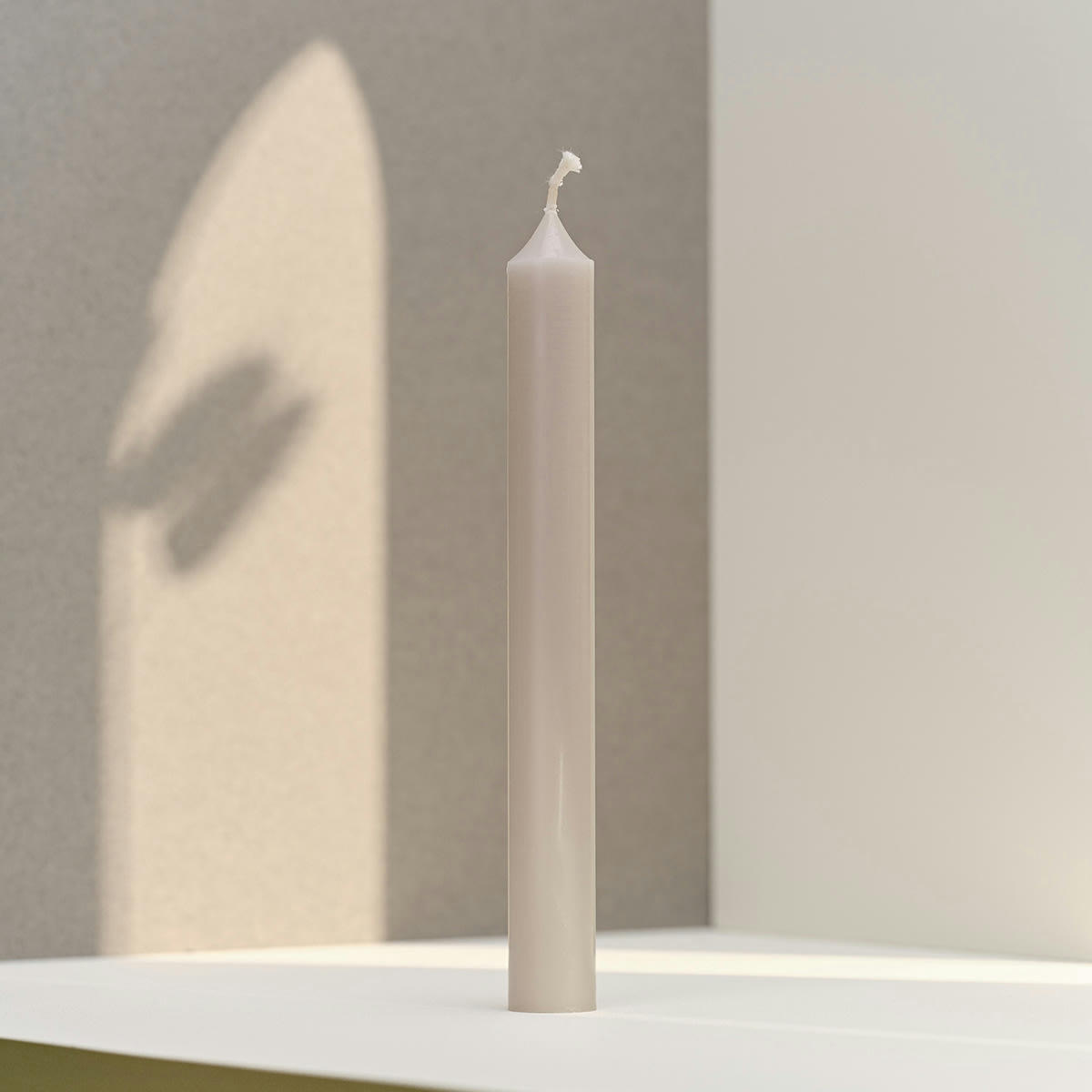 - 12 bougies droites 7h Gris Chic