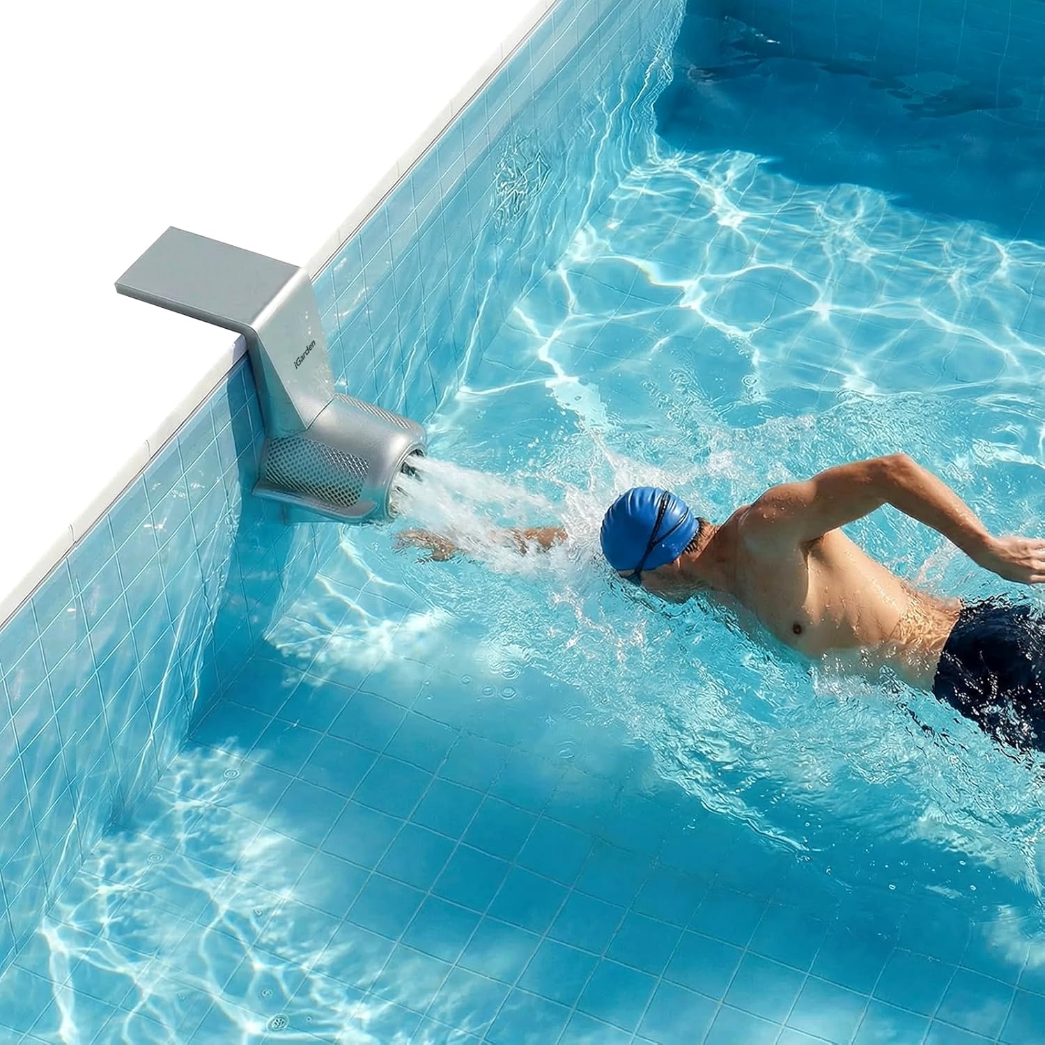iGarden Swim Jet P Series  1100 GPM Inverter Counter Current Swimming System with 5 Wave Modes  Swim Jet Machine for Inground Pools  Training or Fun  Full Touchscreen  App Control