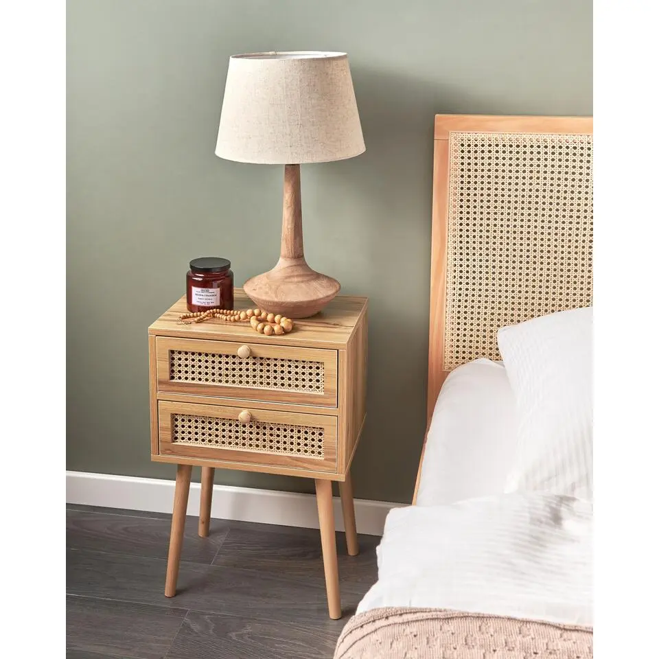 BUTTE - Nachtkastje - Lichtbruin - MDF