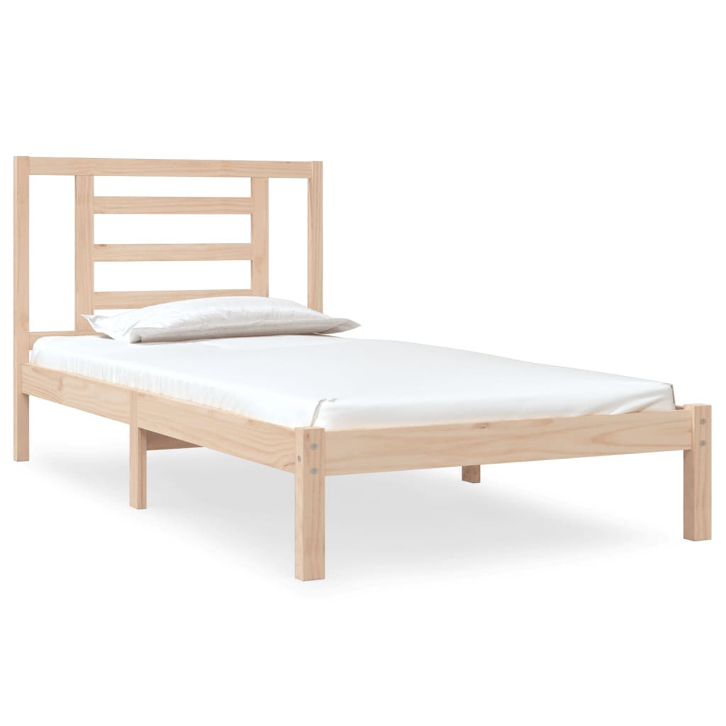 Łóżko Drewniane Rama Łóżka Sofa Brązowe Do Sypialni Pokoju 90x190 cm