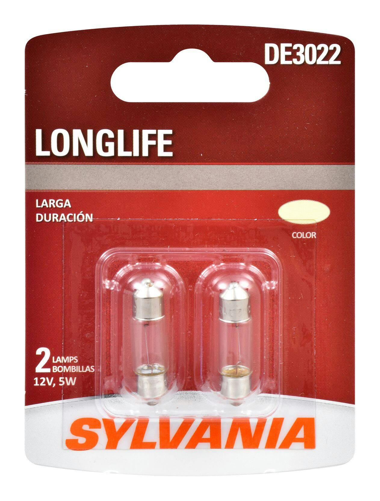 DE3022 Sylvania Long Life Mini Bulb, 2-pk