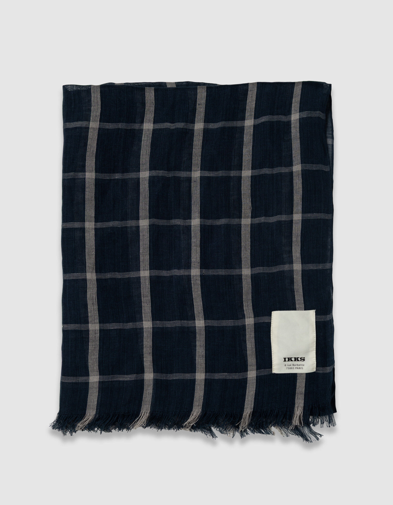 Foulard marine motif carreaux Homme