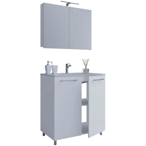 Badmöbel-Set Breite Waschtisch: 80 cm, ohne Beleuchtung