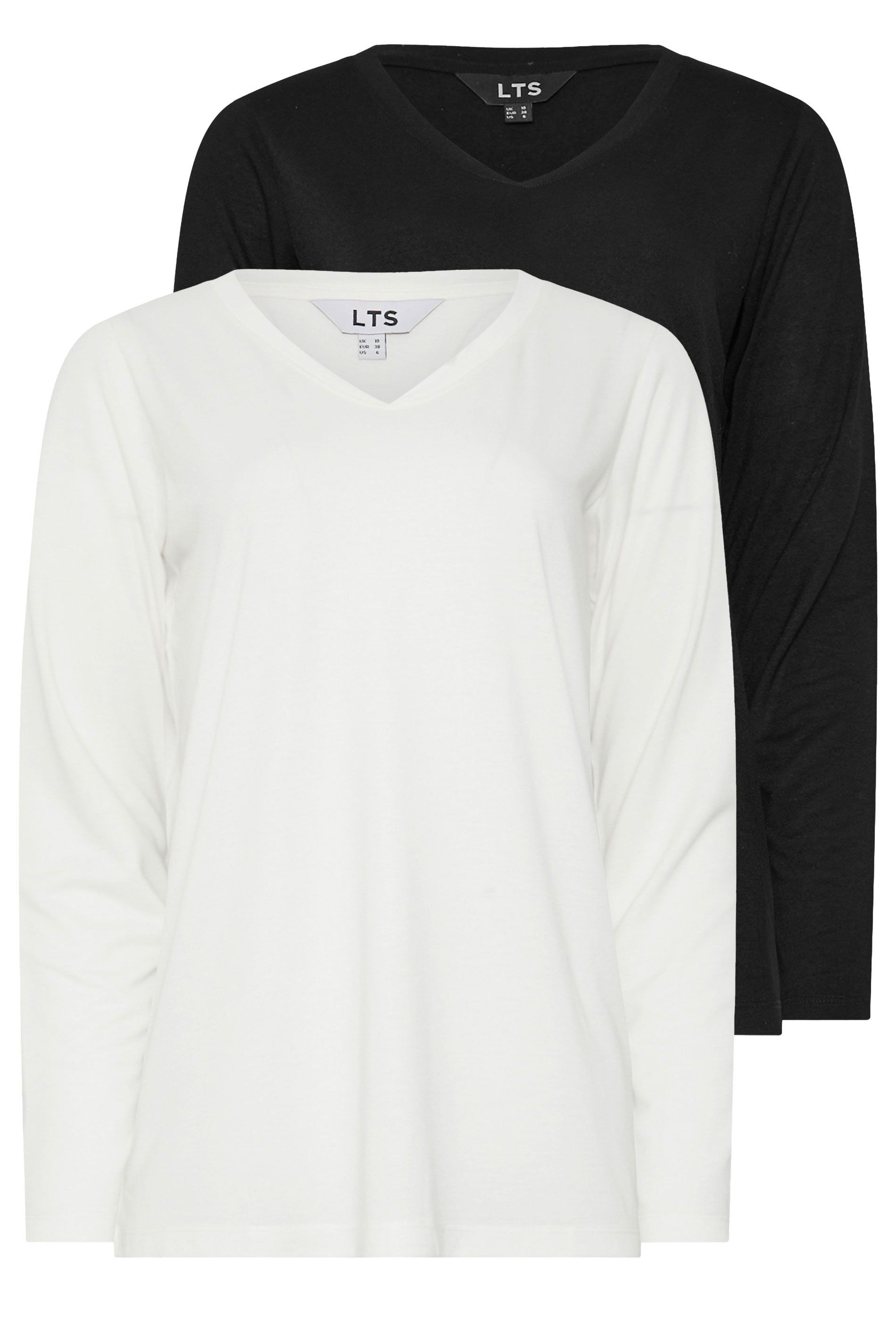 Long Tall Sally Tall Premium 2 Pack V-Neck Modal Tops