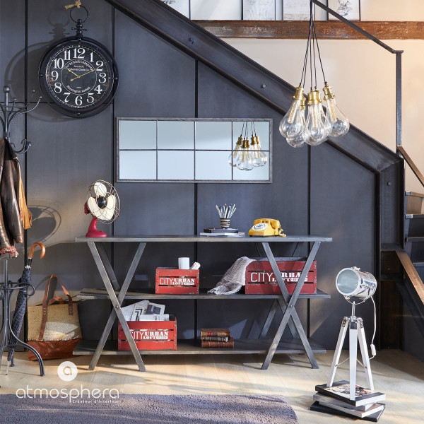 Lampa dekoracyjna metalowa na trzech nóżkach, 68 cm
