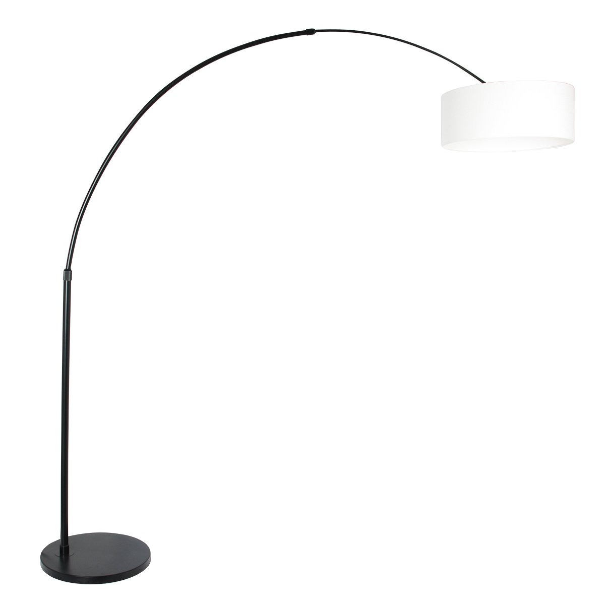 Steinhauer vloerlamp Sparkled - 1 lichts - 190x 230 cm - zwart wit