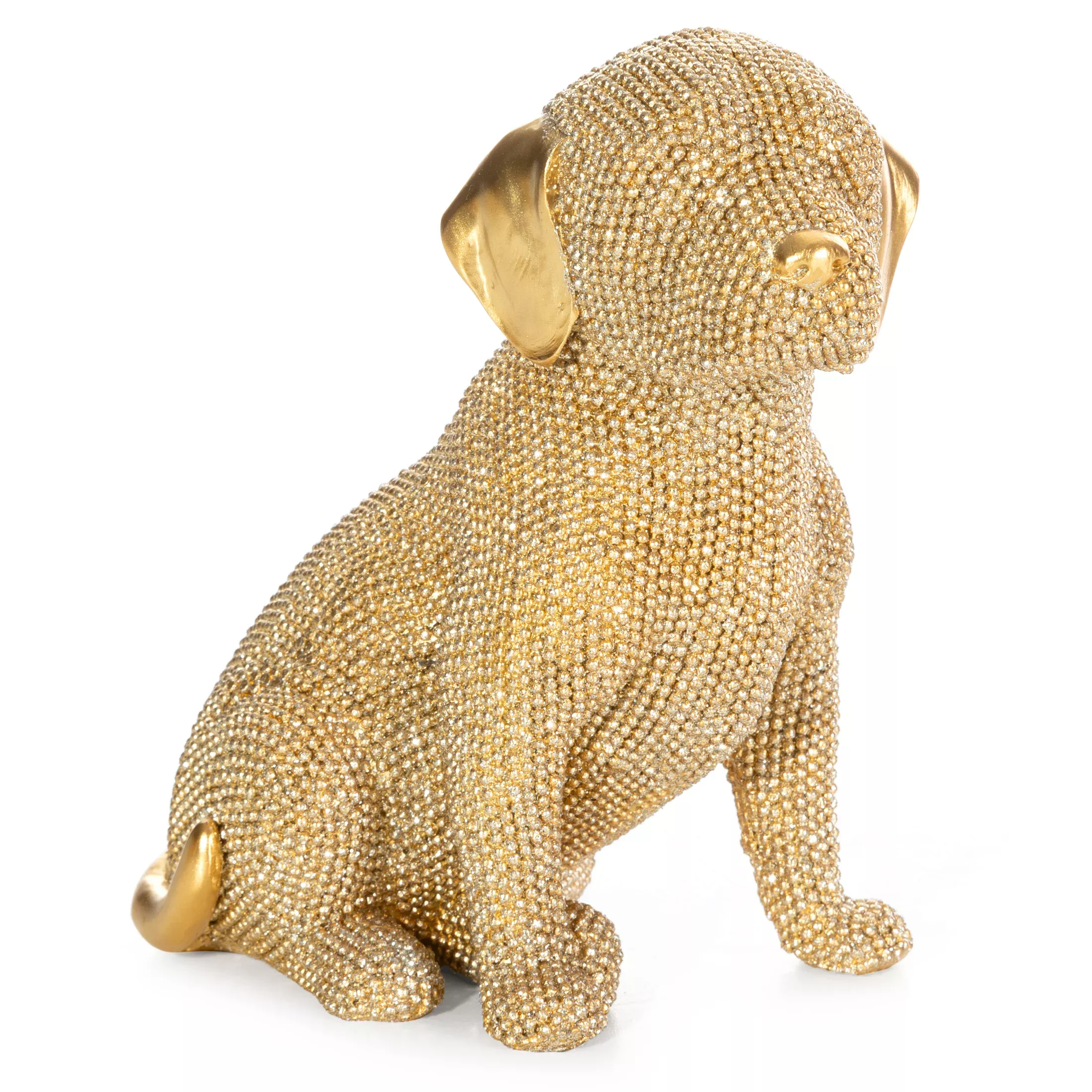 Figurka złota pieso drobnym strukturalnym wzorze 14x9x16 cm ELDO 4