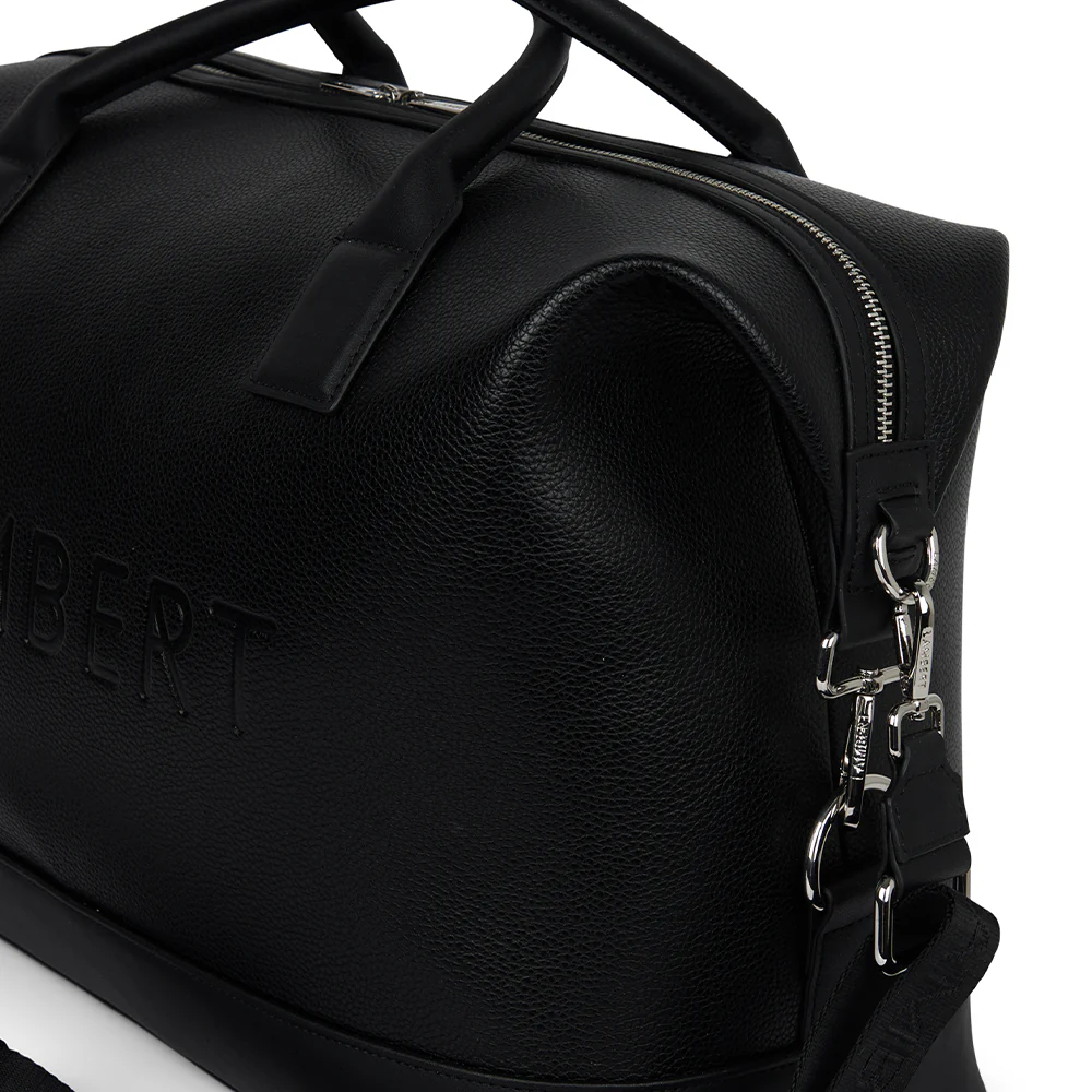 The Mae - Small Black Vegan Leather Travel Bag