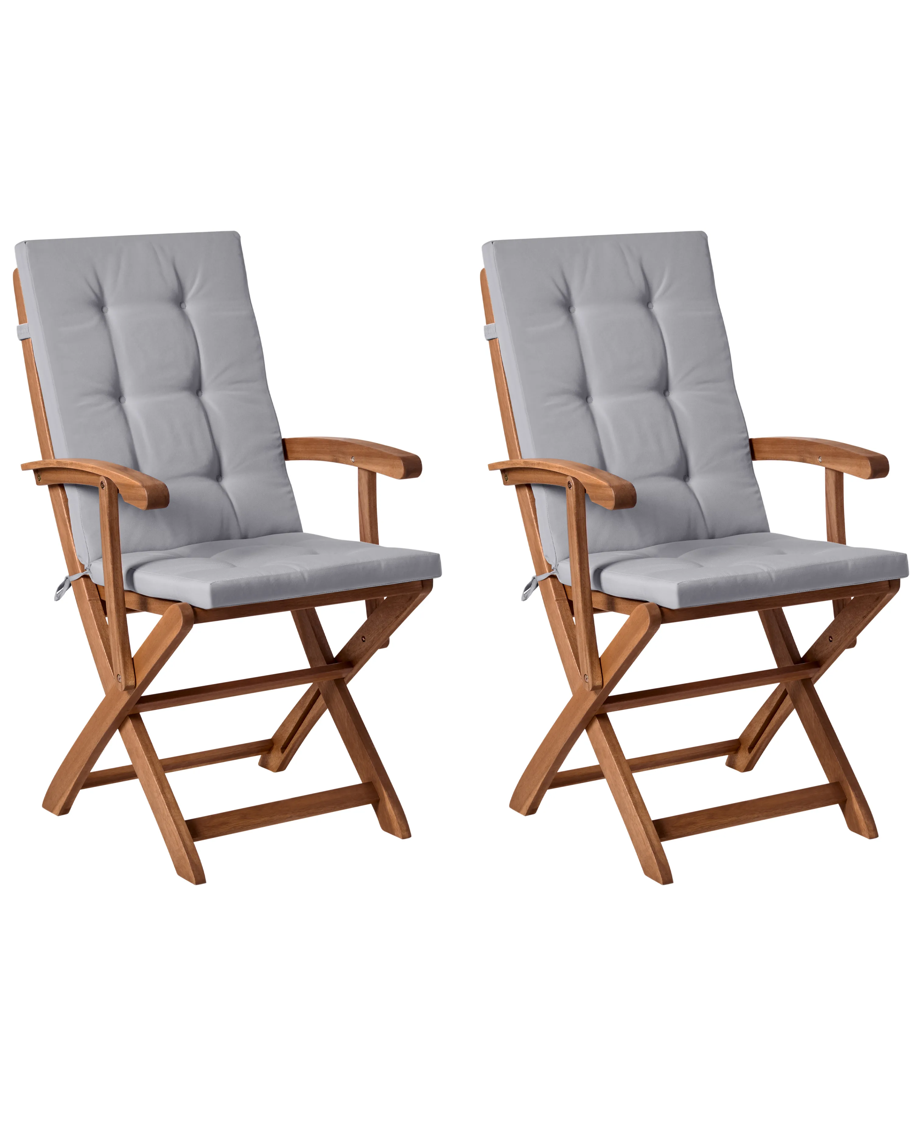 Garden Dining Set 8 Seater MAUI PREMIUM Acacia Wood Light Grey