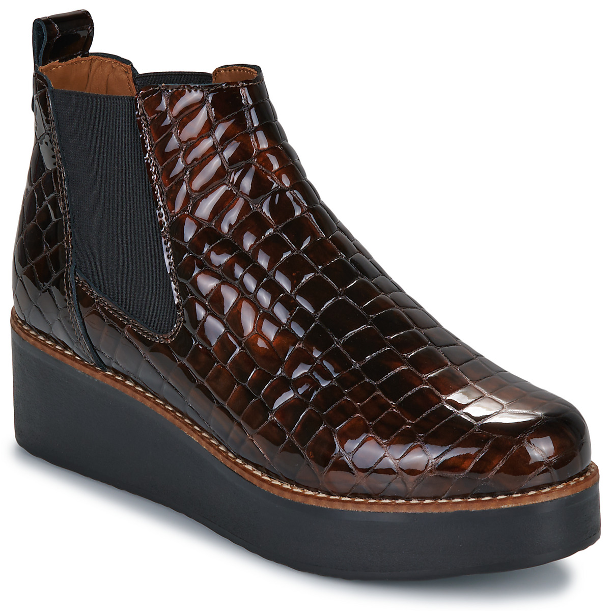 Fericelli - LORNA - Brown / Croc / Varnish