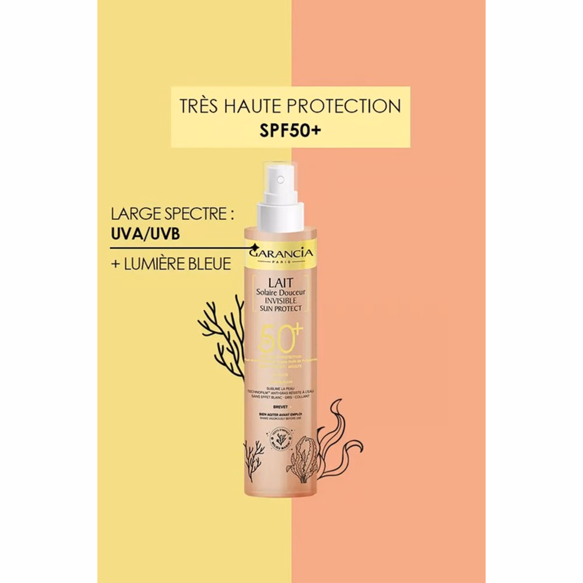 SUN PROTECTLait solaire douceur invisible spf50+