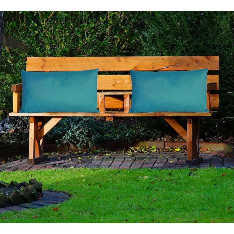 Anna's collection buiten/tuin kussens - petrol blauw - 30 x 50 cm