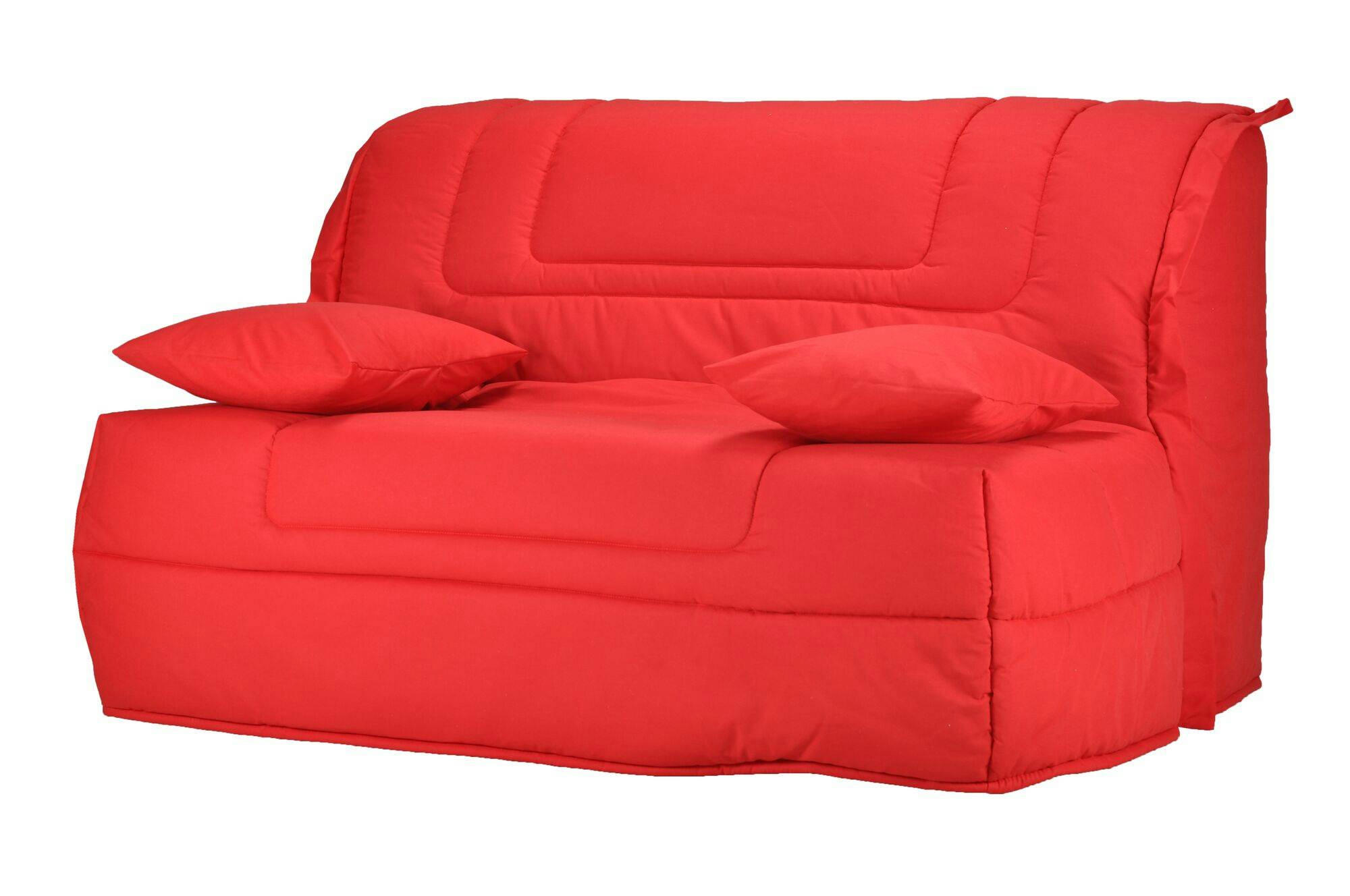 GABRIEL - Banquette BZ avec matelas Bultex rouge 140 x 190 cm