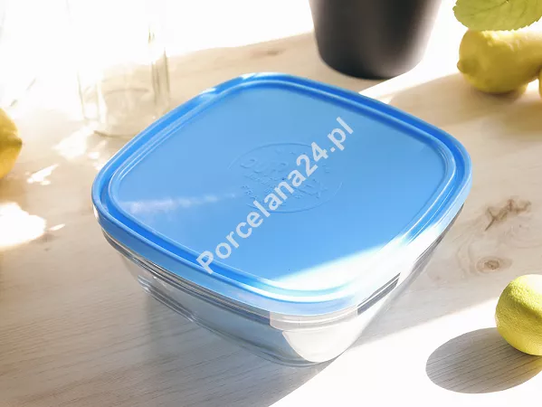 Kpl. 5 pojemników kwadratowych z pokrywkami Duralex - Freshbox 11.DX.FRK.50089