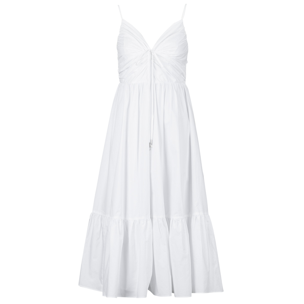 MICHAEL Michael Kors - POPLIN MIDI DRESS - White