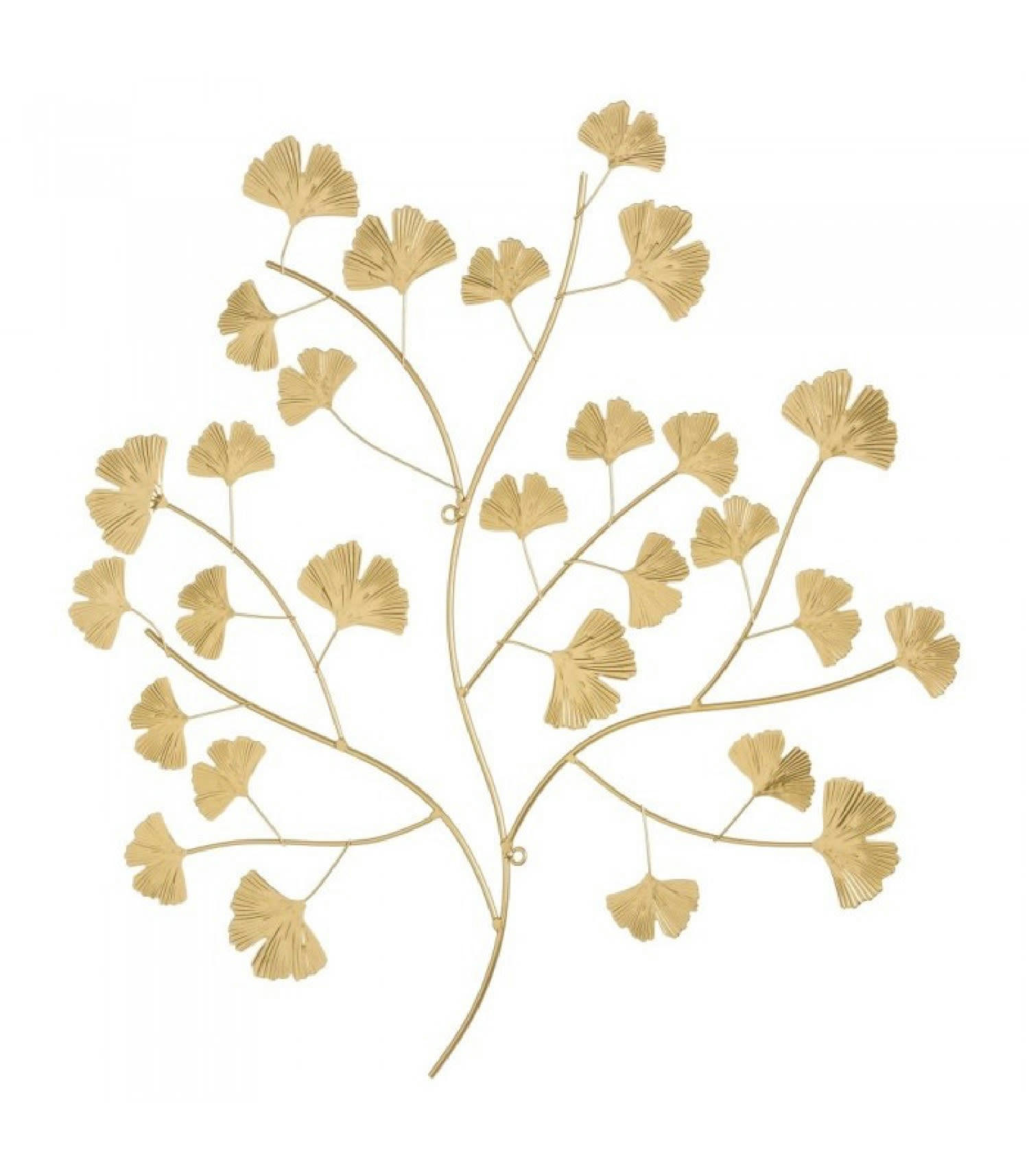 FEUILLES - Décoration murale feuilles en métal doré 53x56cm